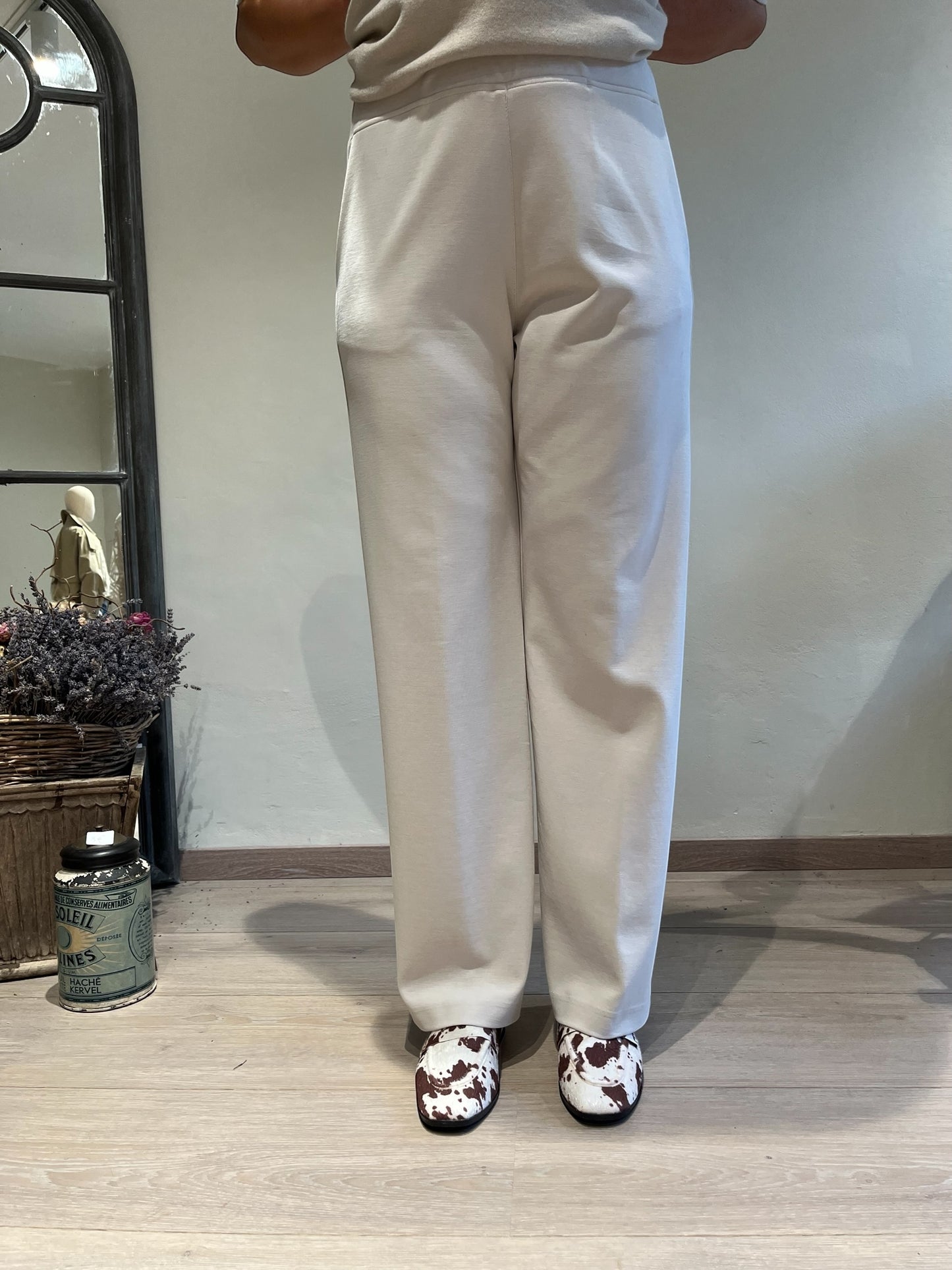 Pantalone dritto maglia cupro art.L12YBF GOLIA Lola di Sandro ferrone