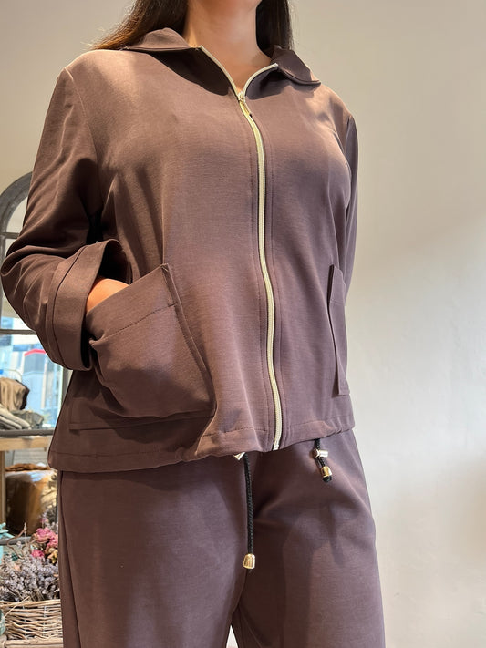 Parka corto maglia cupro art. L12YBF ITALO Lola by SANDRO FERRONE