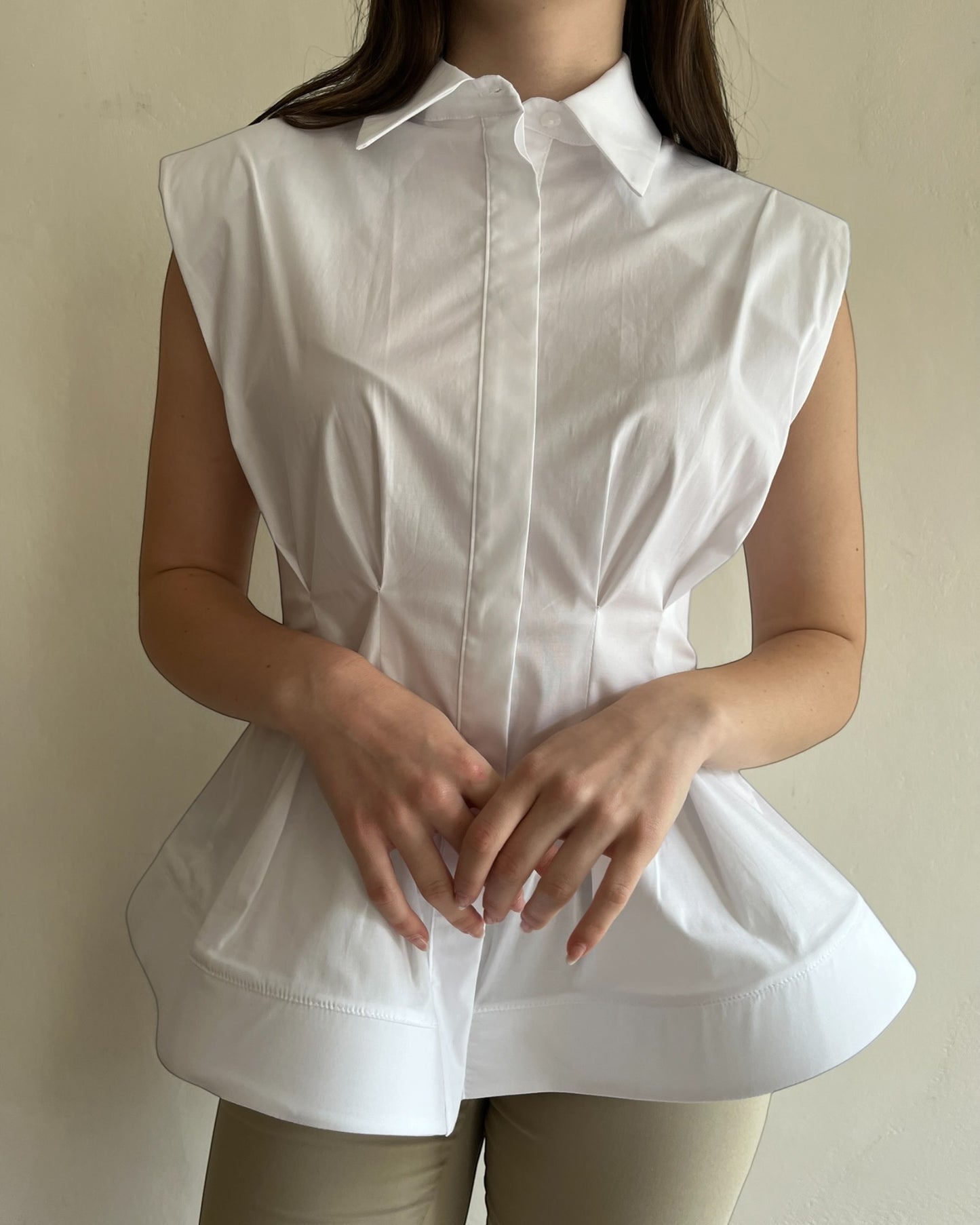 Camicia con peplo art.26C4559 TENSIONE IN