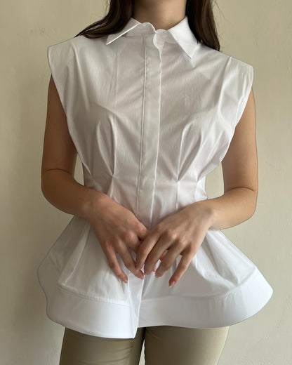 Camicia con peplo art.26C4559 TENSIONE IN