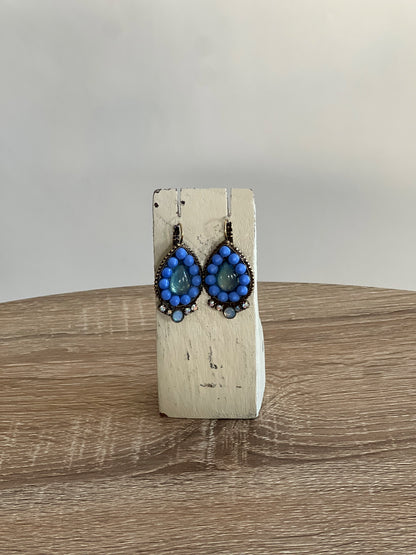 Orecchini a goccia blu