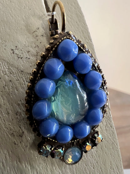 Orecchini a goccia blu
