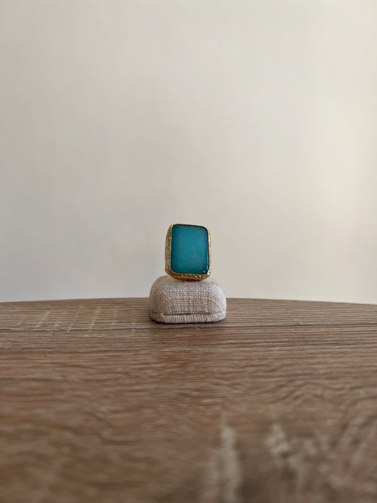 Anello Rettangolare Turchese