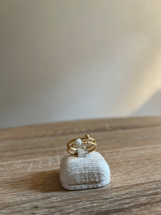 Anello con Perla Singola