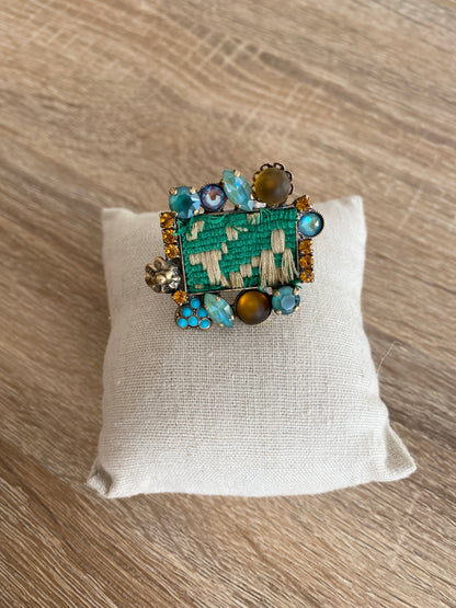 Anelli bronzo con strass e perle DIMITRIADIS