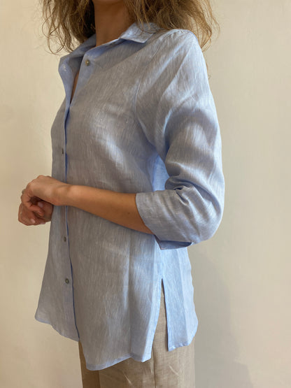 Camicia in lino manica 3/4 art. Giulia CENTO LINO