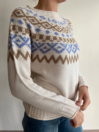Maglia girocollo con stampe geometriche art. 981 UNA SU 10