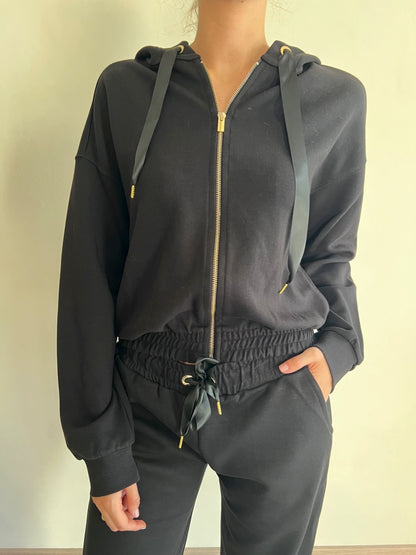 Felpa tuta con cappuccio e cerniera 24054 LUIGIA BUFO