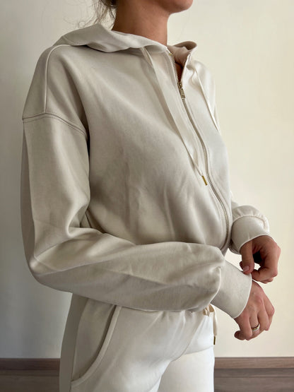 Felpa tuta con cappuccio e cerniera 24054 LUIGIA BUFO