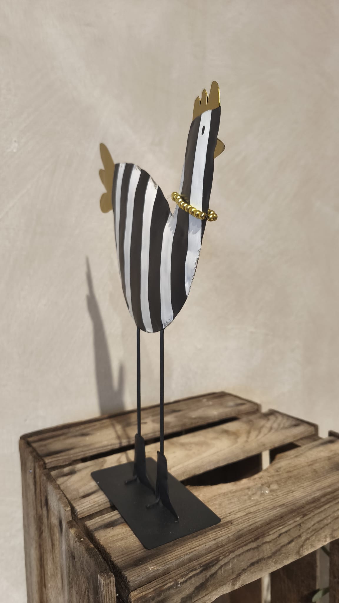 Gallina decorativa in metallo BADEN