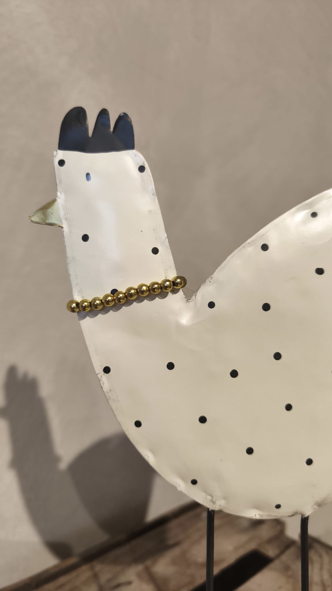 Gallina decorativa in metallo BADEN