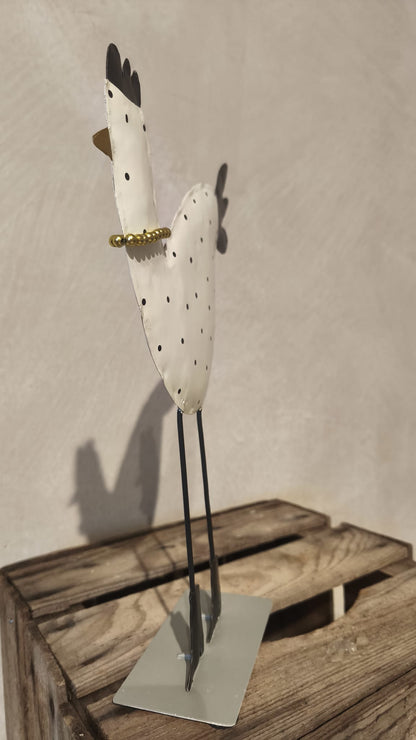 Gallina decorativa in metallo BADEN