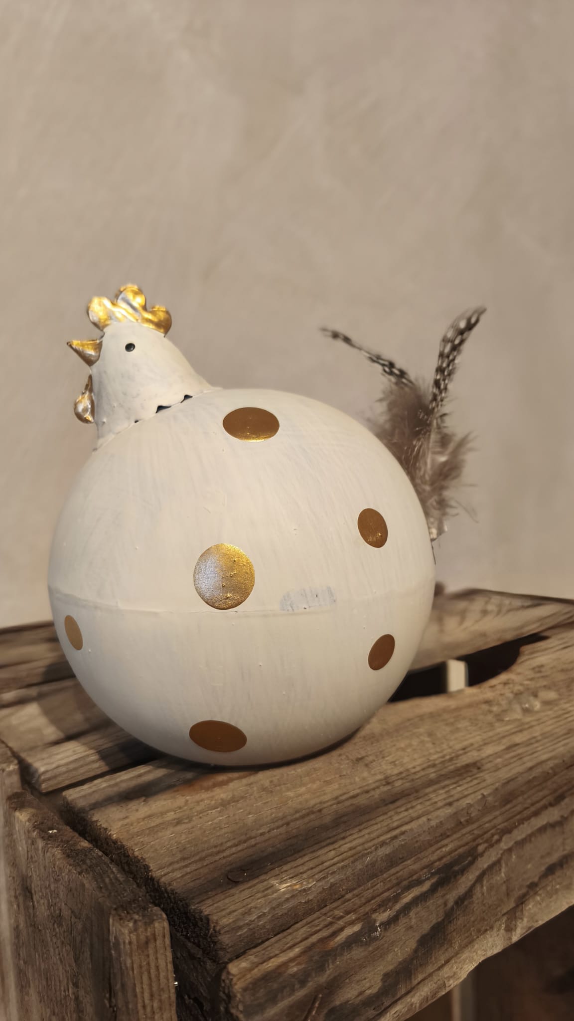 Gallina decorativa in metallo BADEN