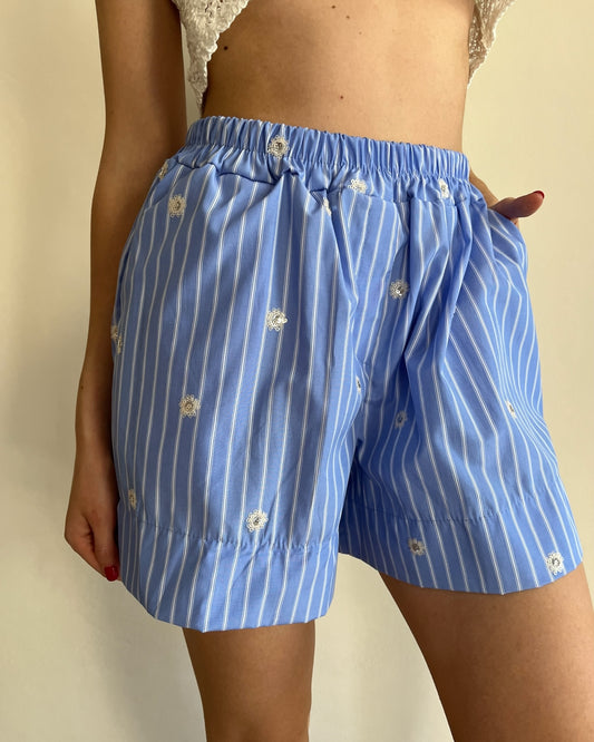 Shorts righe dettaglio ricami CHEAP&CHIC