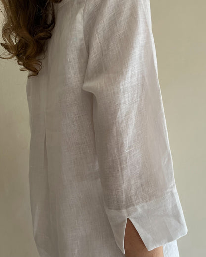Camicia in lino manica 3/4 art. Giulia CENTO LINO