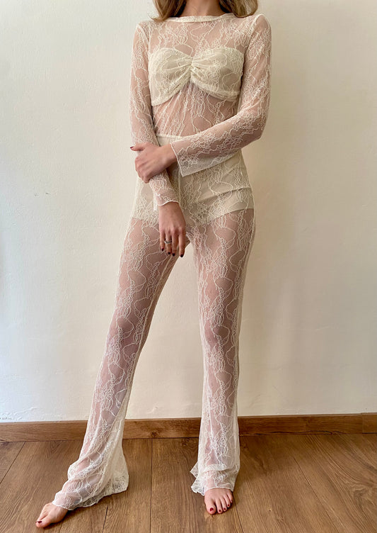 Tuta intera in pizzo art.YLA1007 Haveone