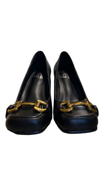 Scarpe con tacco punta squadrata GU160 GOLD&GOLD